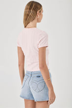 Load image into Gallery viewer, Pointelle Classic Tee - Pale Pink
