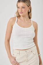 Load image into Gallery viewer, Pointelle Cami - White
