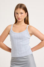 Load image into Gallery viewer, Pointelle Cami - Dusty Blue
