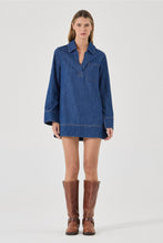 Load image into Gallery viewer, Marfa Tunic Dress - Blue Smoke
