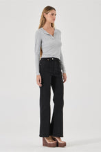 Load image into Gallery viewer, Studio Henley Long Sleeve Top - Grey Marle
