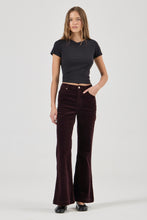 Load image into Gallery viewer, Eastcoast Flare Jean - Dark Cherry Cord
