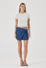 Load image into Gallery viewer, Lenny Wrap Mini Skirt - Blue Smoke
