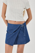 Load image into Gallery viewer, Lenny Wrap Mini Skirt - Blue Smoke
