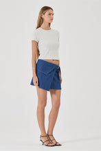 Load image into Gallery viewer, Lenny Wrap Mini Skirt - Blue Smoke
