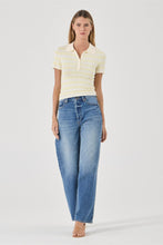 Load image into Gallery viewer, Lady Knit Polo Top - Pale Yellow
