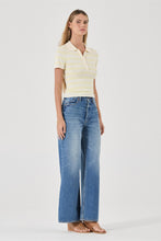 Load image into Gallery viewer, Lady Knit Polo Top - Pale Yellow
