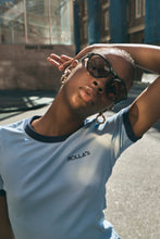 Load image into Gallery viewer, Classic Ringer Tee - Soft Blue
