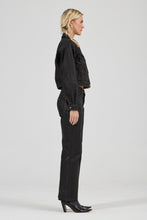 Load image into Gallery viewer, Cropped Denim Jacket - Espresso Coated

