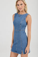Load image into Gallery viewer, Carmen Denim Mini Dress - Canyon Stone
