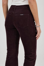 Load image into Gallery viewer, Downtown Flare Jean - Velvet Dark Cherry
