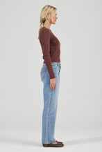 Load image into Gallery viewer, Pointelle Classic Long Sleeve Top - Chocolate
