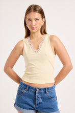 Load image into Gallery viewer, Siren Lace Tank - Halo
