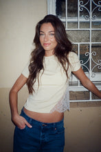 Load image into Gallery viewer, Siren Lace Baby Tee - Halo
