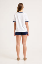 Load image into Gallery viewer, Script Ringer Tee - White
