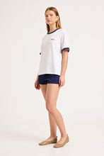 Load image into Gallery viewer, Script Ringer Tee - White
