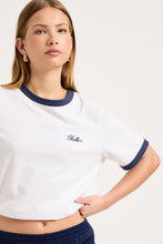 Load image into Gallery viewer, Script Ringer Tee - White
