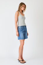 Load image into Gallery viewer, V-Neck Ringer Tank - Grey Marle &amp; Orange
