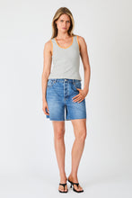 Load image into Gallery viewer, V-Neck Ringer Tank - Grey Marle &amp; Orange
