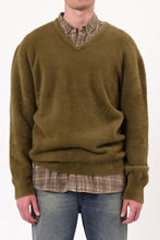 Load image into Gallery viewer, Shag Vneck Knit - Moss
