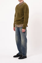 Load image into Gallery viewer, Shag Vneck Knit - Moss
