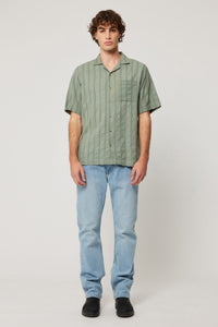 Bowler Seersucker Shirt - Moss