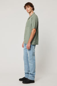 Bowler Seersucker Shirt - Moss