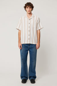 Bowler Weave Stripe Shirt - Natural