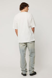 Embroider Pocket Tee - Vintage White