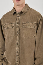 Load image into Gallery viewer, Grid Cord Long Sleeve Shirt - Caramel
