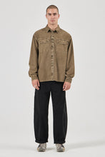 Load image into Gallery viewer, Grid Cord Long Sleeve Shirt - Caramel
