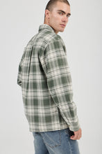 Load image into Gallery viewer, Campus Heavy Check Long Sleeve Shirt - Olive
