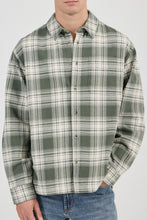 Load image into Gallery viewer, Campus Heavy Check Long Sleeve Shirt - Olive
