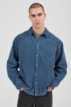 Load image into Gallery viewer, Campus Chunky Cord Long Sleeve Shirt - Washed Blue
