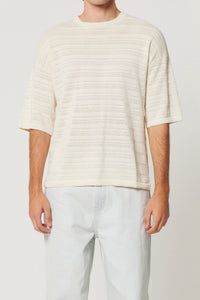 Geo Knit Tee - Natural