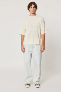 Geo Knit Tee - Natural