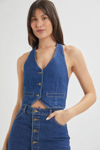 Halter Vest - Stone